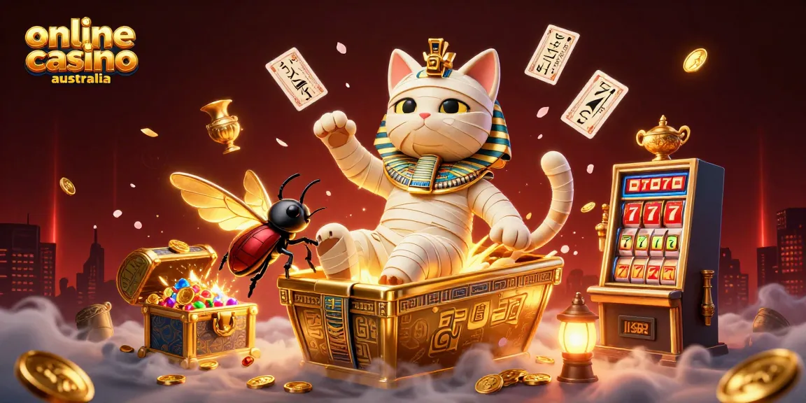 Experience thrilling gameplay at online casino australia with a vibrant 3D cartoon illustration.